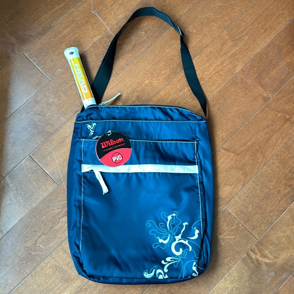 3 for $30 💖 Wilson Tennis or Pickleball Tote Bag Navy with Adjustable Straps